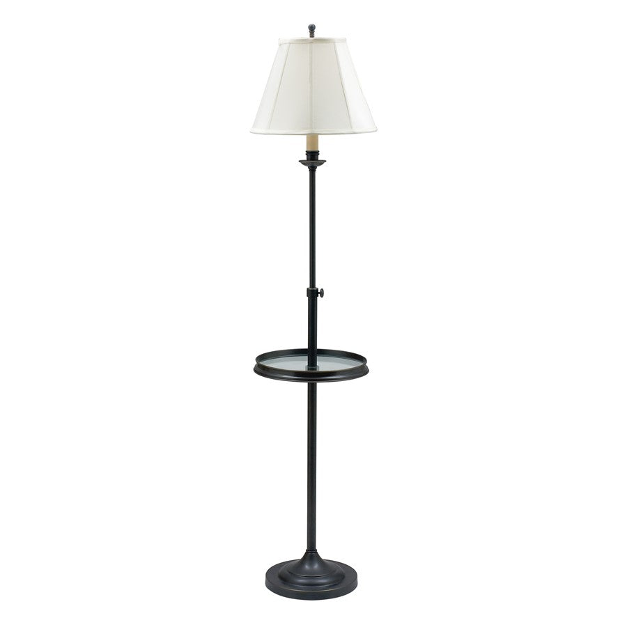 House of Troy Oil Rubbed Bronze Floor Lamp w/ Glass table