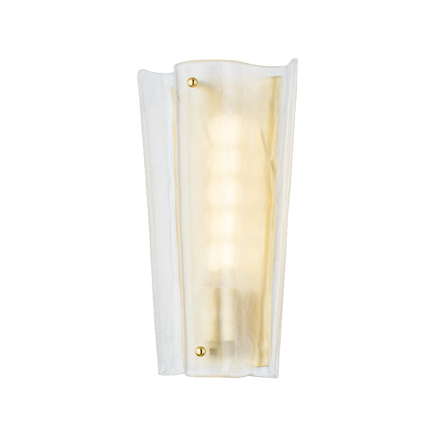 Hudson Valley Baxford 1 Light Wall Sconce, Aged Brass/Piastre - 1314-AGB