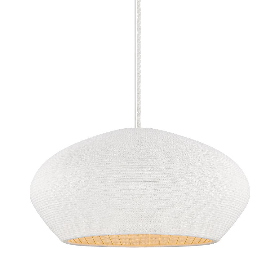 Hudson Valley Ferndale 1 Light 36" Pendant, Gesso White - 2236-GSW