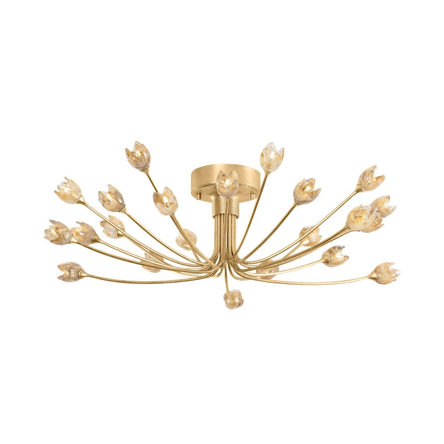 Hudson Valley Falkirk 22 Light Semi Flush, Vintage Gold Leaf/Piastre - 5422-VGL