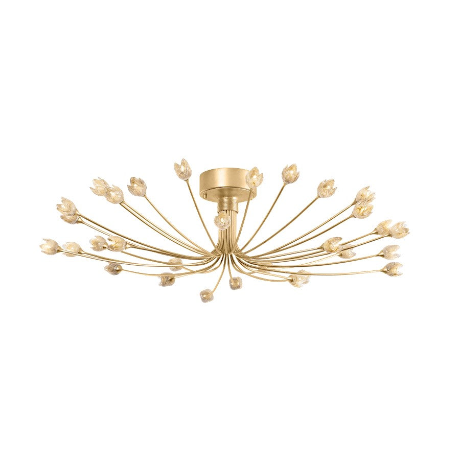 Hudson Valley Falkirk 30 Light Semi Flush, Vintage Gold Leaf/Piastre - 5430-VGL