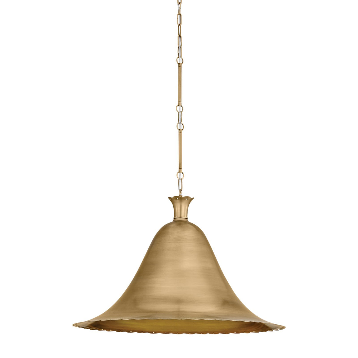 Hudson Valley Asbury 28in 1-Light Pendant | Traditional Patina Brass and Brass Metal | Dining Room & Foyer | 28 x 28 x 18.75 in | Model 5928-PBR