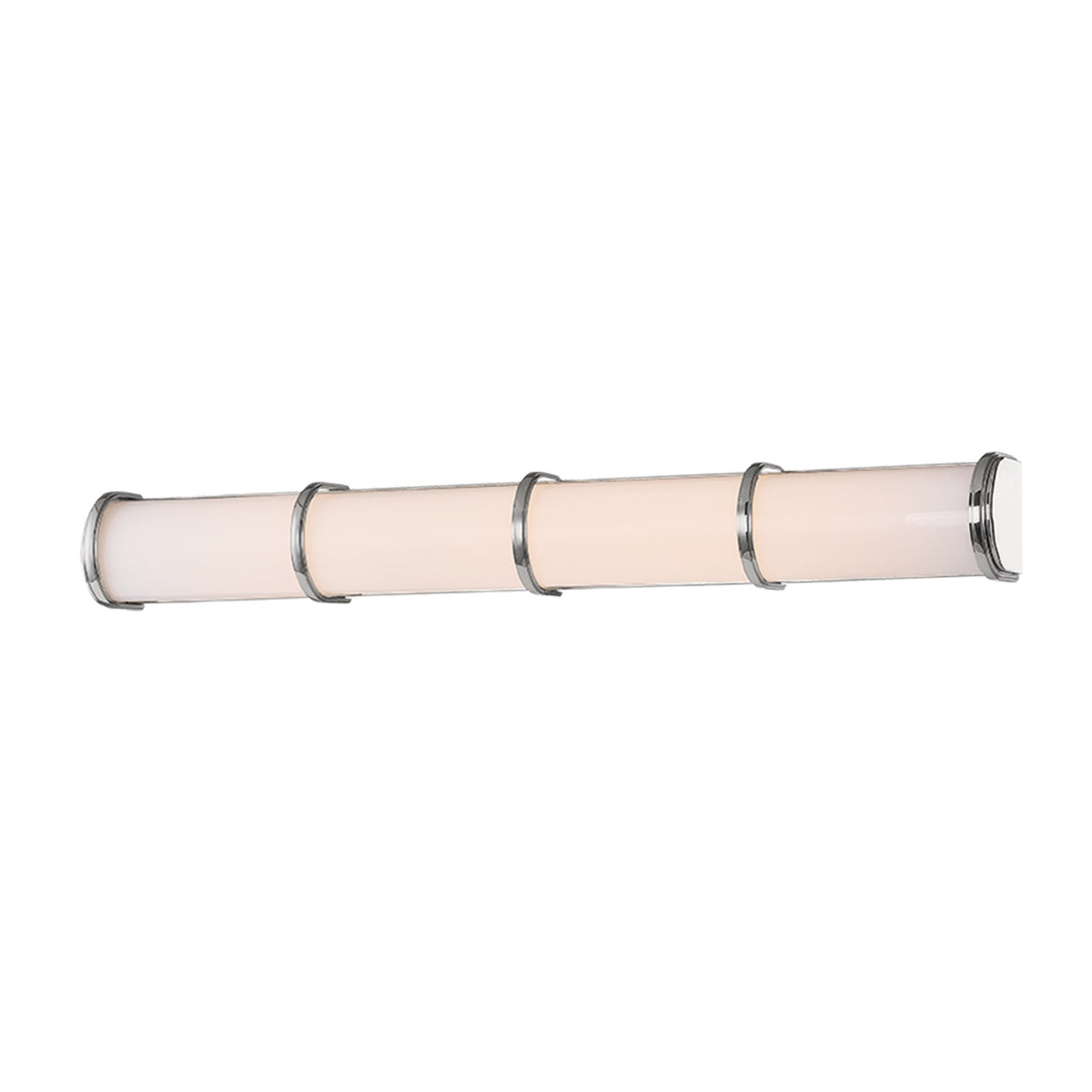 Hudson Valley Pine Plains 24in 1-Light Vanity Light | Modern Polished Nickel and Opal Glossy Glass | Bathroom & Powder Room | Model 7125-PN