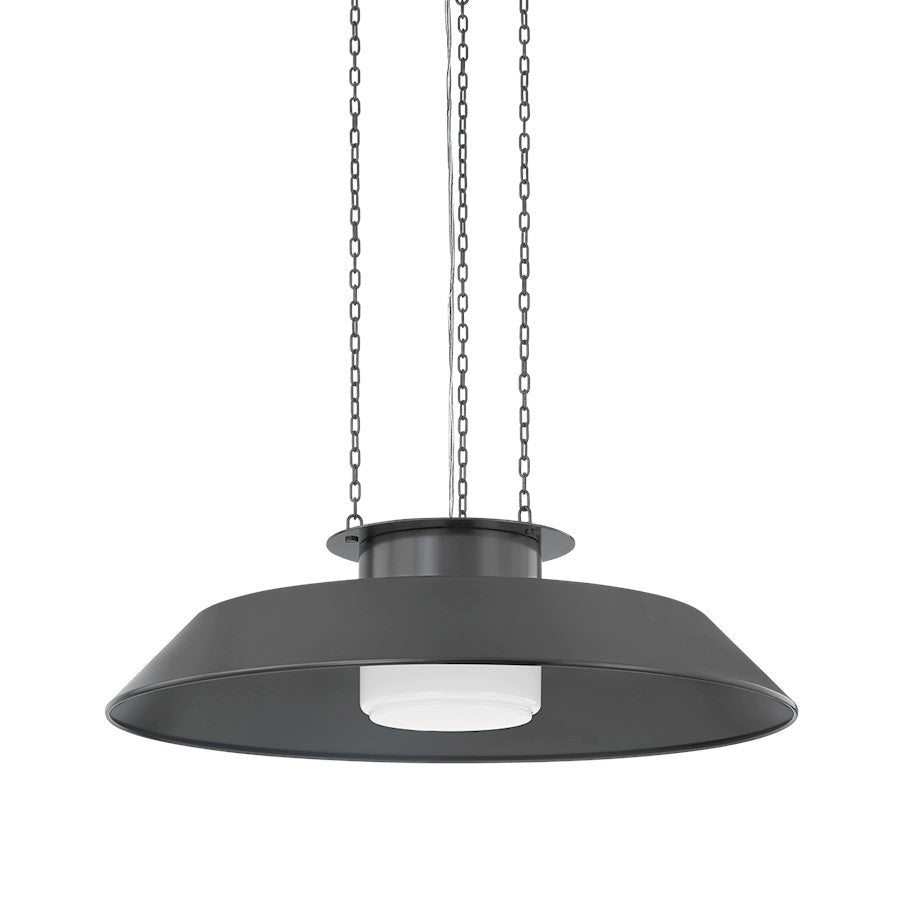 Hudson Valley Woodrow 1Lt 32" Pendant, Distressed Bronze/Opal Glossy - 8832-DB