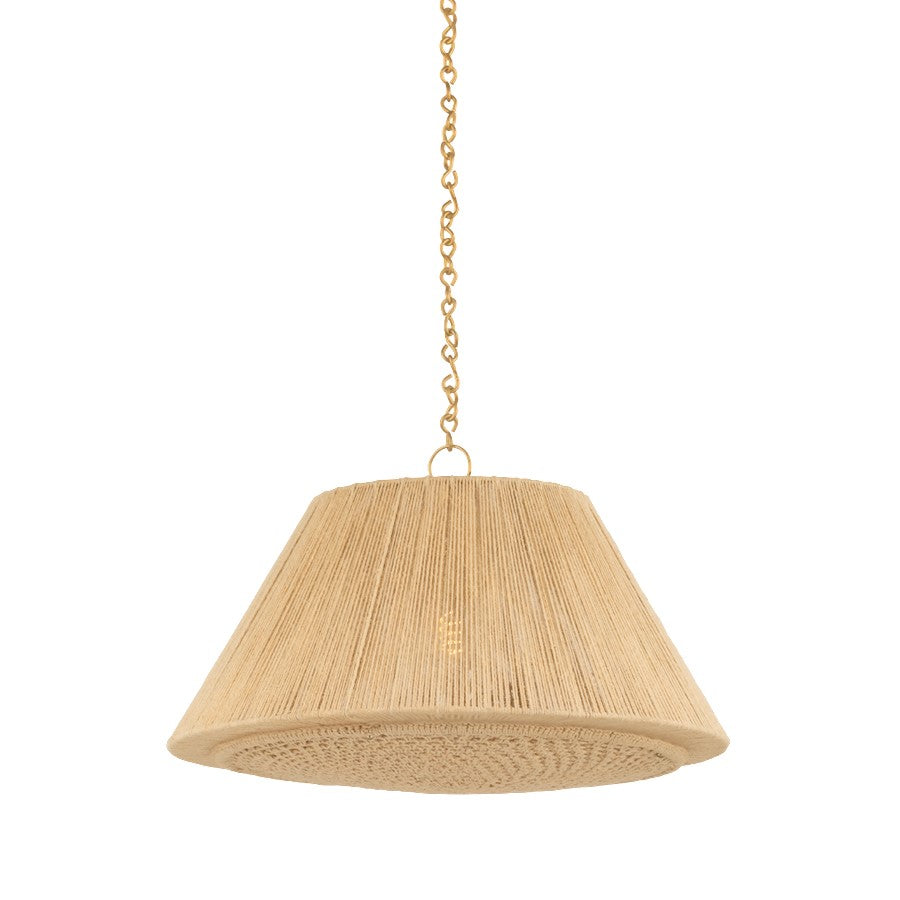 Hudson Valley Mystic 1 Light 24" Pendant, Aged Brass - 9424-AGB