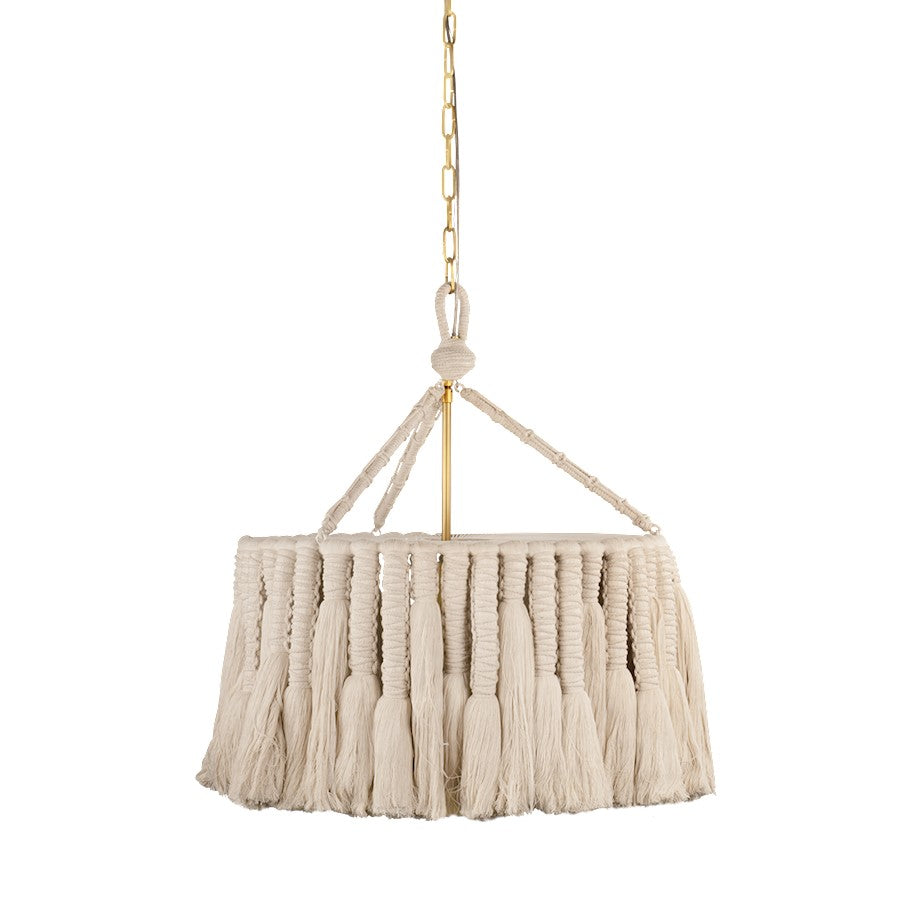 Mitzi Shayla 1 Light Chandelier, Aged Brass/Cotton String - H1022701-AGB