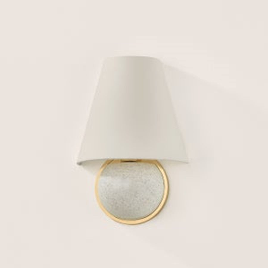 Mitzi Gianna 1 Light Flush Mount, Aged Brass/Topaz