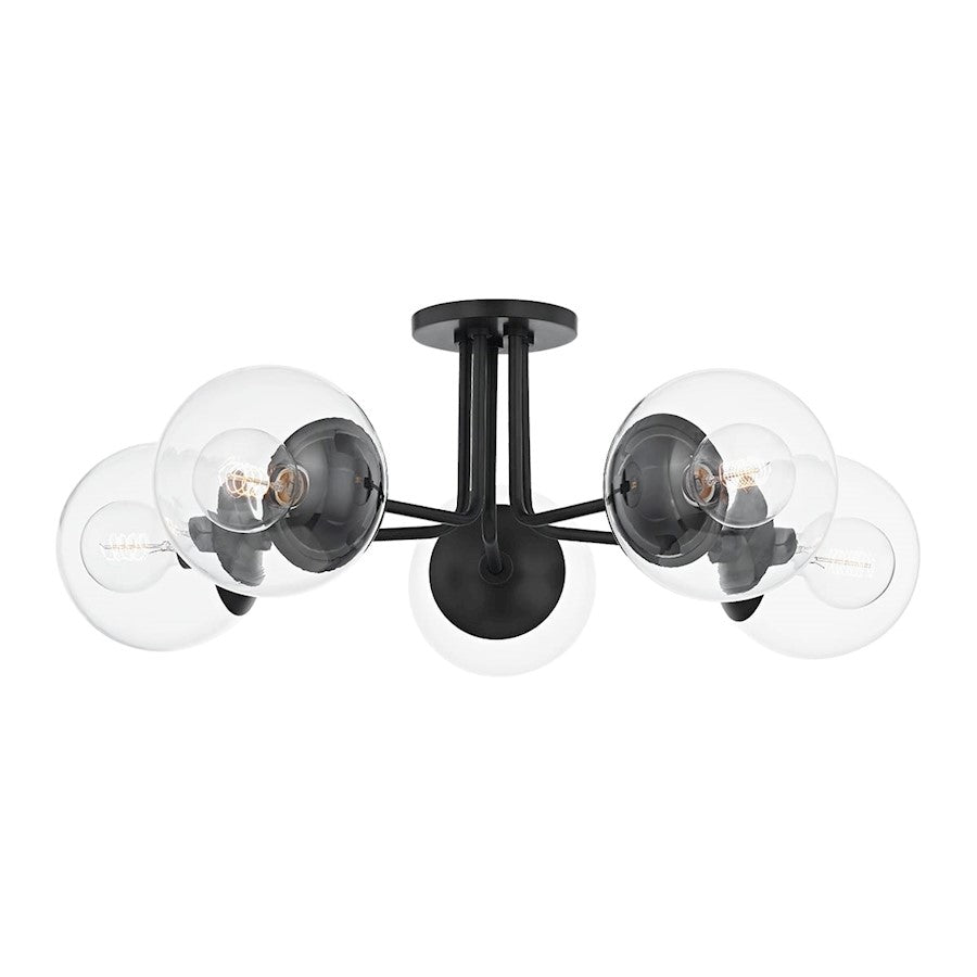 Mitzi Meadow 5 Light Semi Flush, Clear