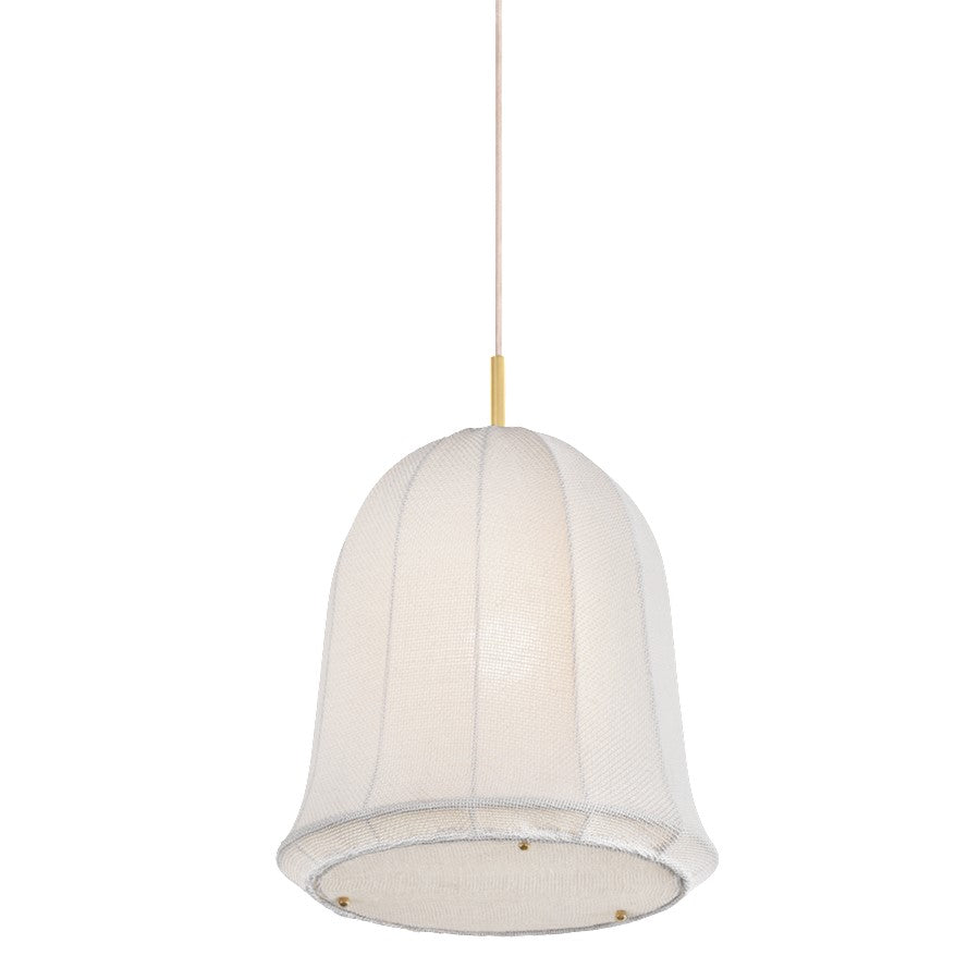 Mitzi Risa 1 Light Pendant, Aged Brass/Cotton String - H982701-AGB