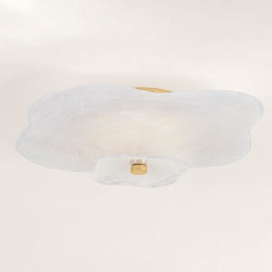 Mitzi Starlie 1Lt Flush Mount, Brass/Piastre Inside Etched