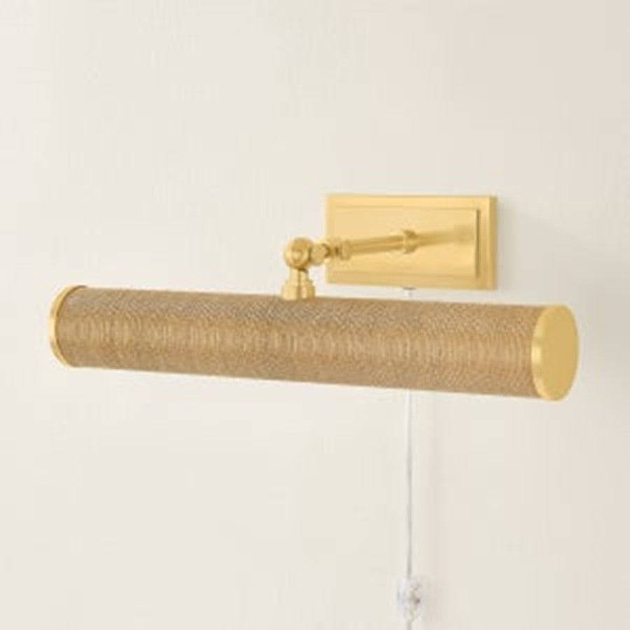 Mitzi Holly 3Lt Picture Light, Brass/Grasscloth/Natural