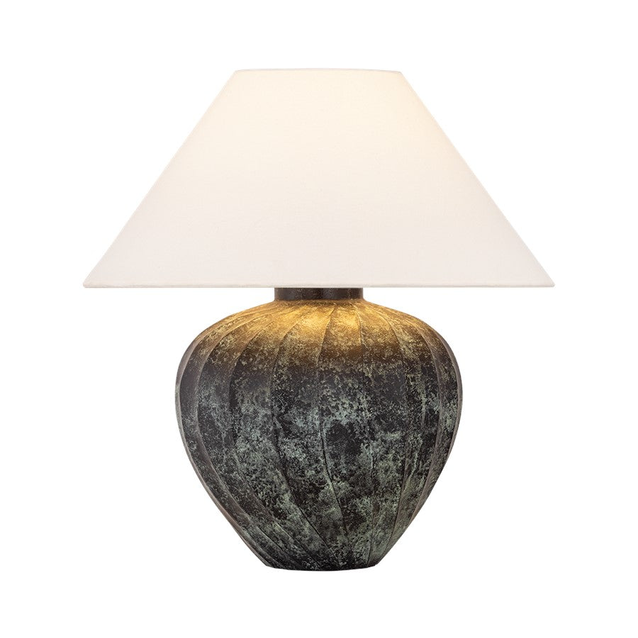 Hudson Valley Arlin 1 Light 22" Table Lamp, Brass/Off White Linen - L4023-PBR