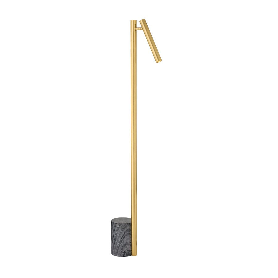 Hudson Valley Circleville 1 Light Floor Lamp, Aged Brass - L9054-AGB