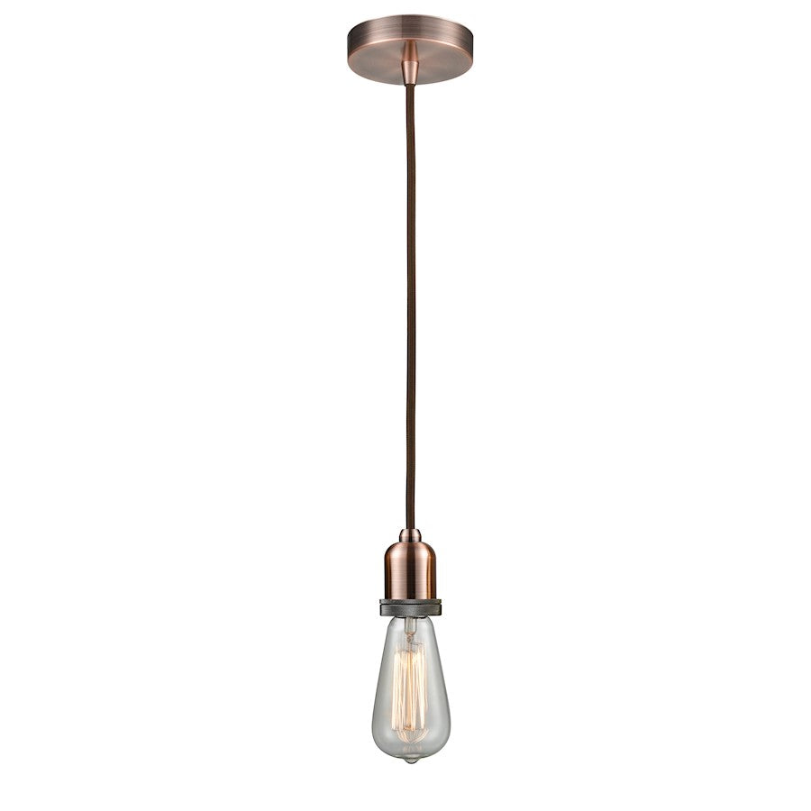 Innovations Whitney Bare Bulb Mini Pendant, AC/Brown