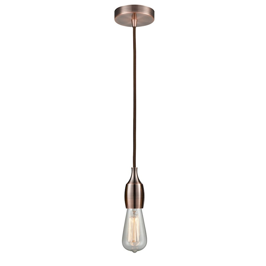Innovations Chelsea Bare Bulb Mini Pendant, AC/Amber/Brown