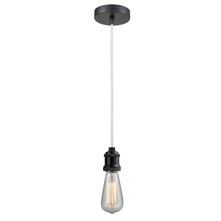 Innovations Edison Bare Bulb Mini Pendant, BK/Amber/WH