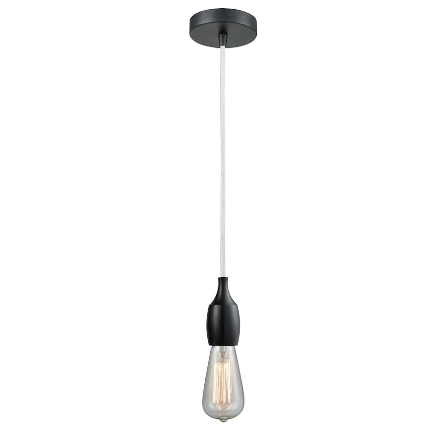 Innovations Chelsea Bare Bulb Mini Pendant, BK/Amber/WH