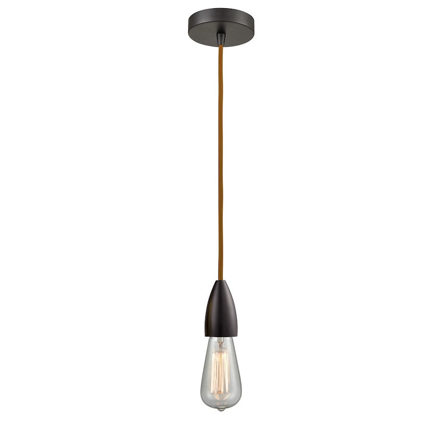 Innovations Fairchild Bare Bulb Mini Pendant, OBZ/Copper Cord
