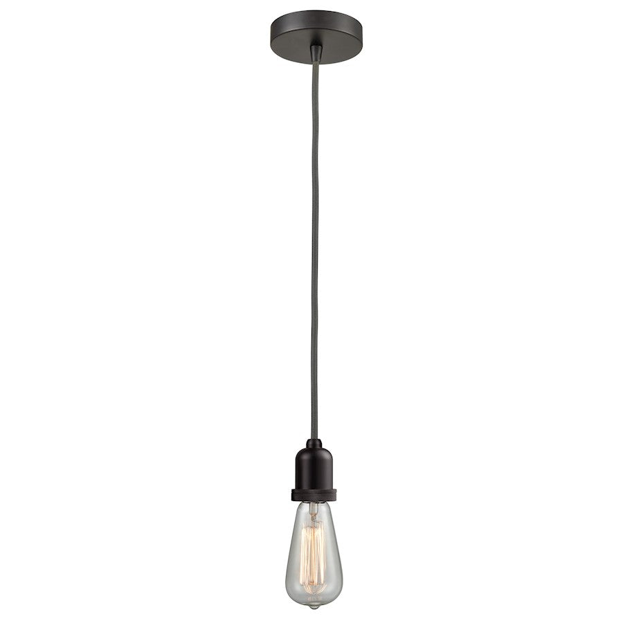 Innovations Whitney Bare Bulb Mini Pendant, OBZ/Gray Cord