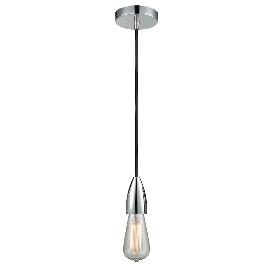 Innovations Fairchild Bare Bulb Mini Pendant, PC/BK