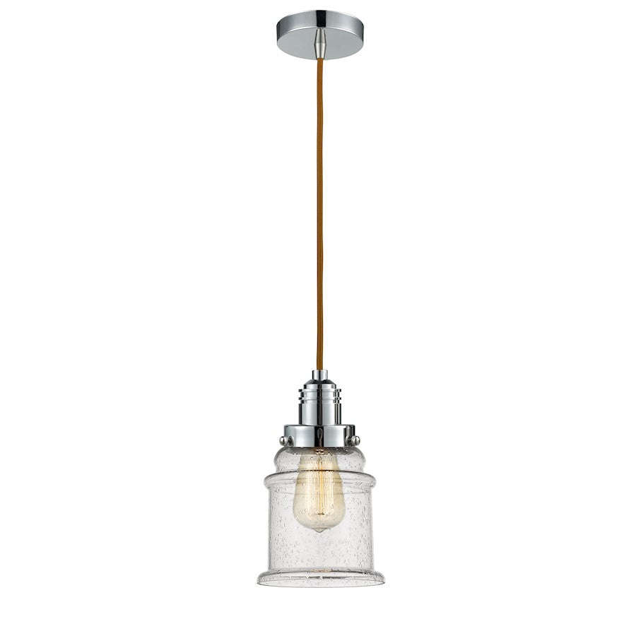 Innovations Canton 11in 2-Light Mini Pendant | Industrial Polished Chrome and Seedy Glass | Kitchen Island & Bar | Model 100PC-10CR-2H-PC-G184
