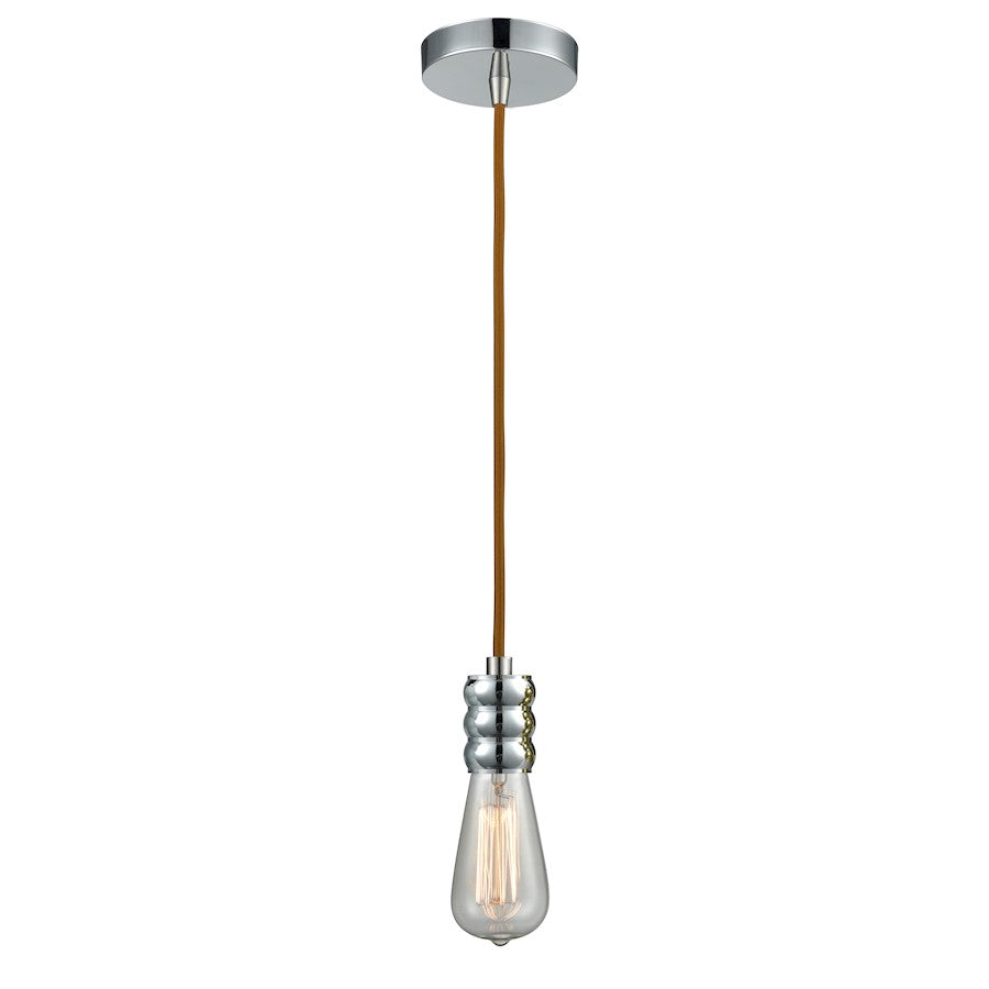 Innovations Gatsby Bare Bulb Mini Pendant, P Chrome/Copper Cord