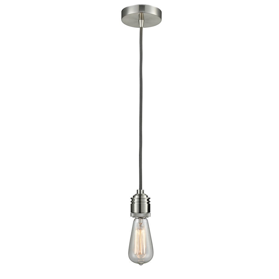 Innovations Winchester Bare Bulb Mini Pendant, SN/Gray