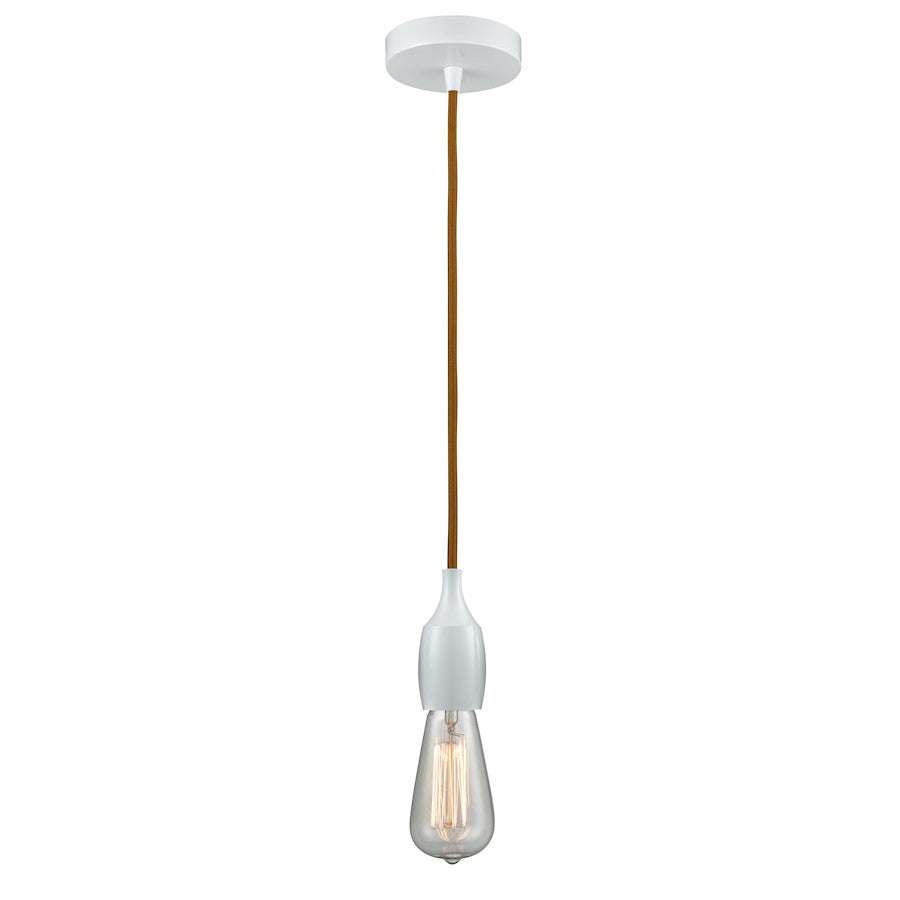 Innovations Chelsea Bare Bulb Mini Pendant, WH/Amber/Copper