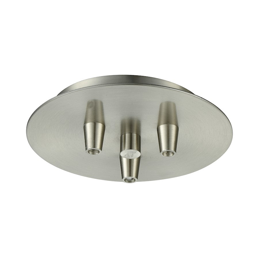 Innovations 103-SN Custom Cord 3 Light Multi Port Canopy, Satin Nickel