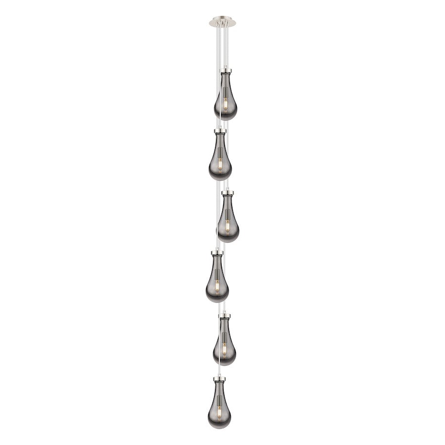 Innovations Owego 3-Light Pendant | Art Deco Polished Nickel and Light Smoke Glass | Kitchen Island & Dining Room | Model 106-451-1P-PN-G451-5SM