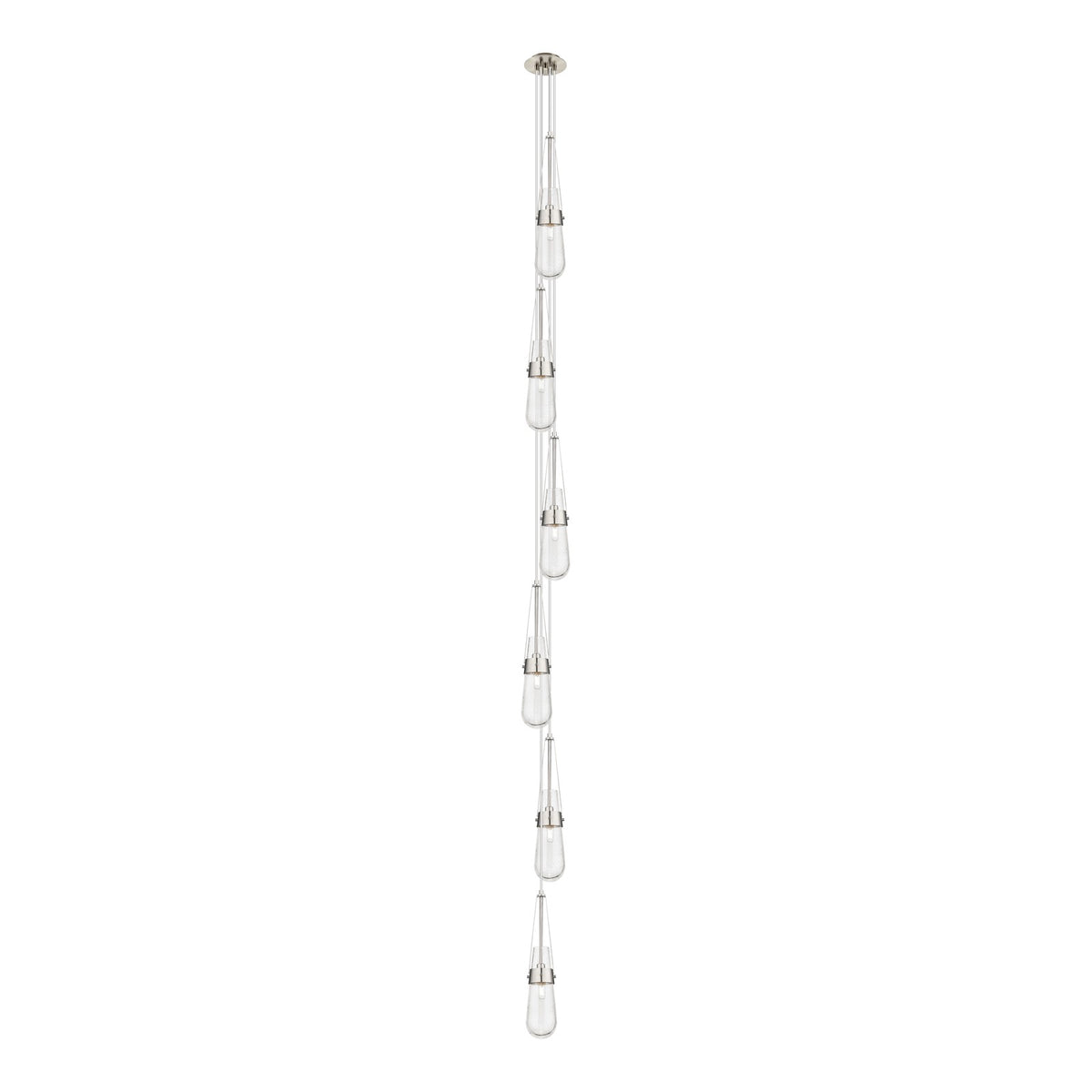 Innovations Milan 6-Light Pendant | Art Deco Brushed Satin Nickel and Seedy Glass | Dining Room & Kitchen Island | Model 106-452-1P-SN-G452-4SDY