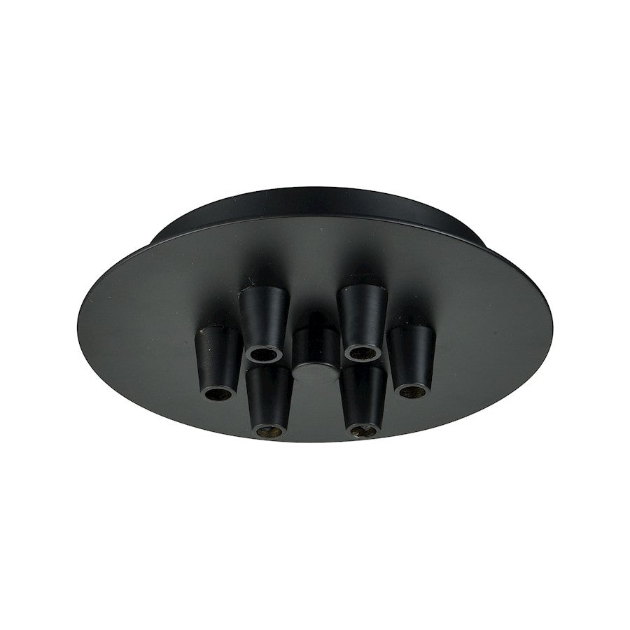Innovations 106-BK Custom Cord 6 Light Multi Port Canopy, Matte Black