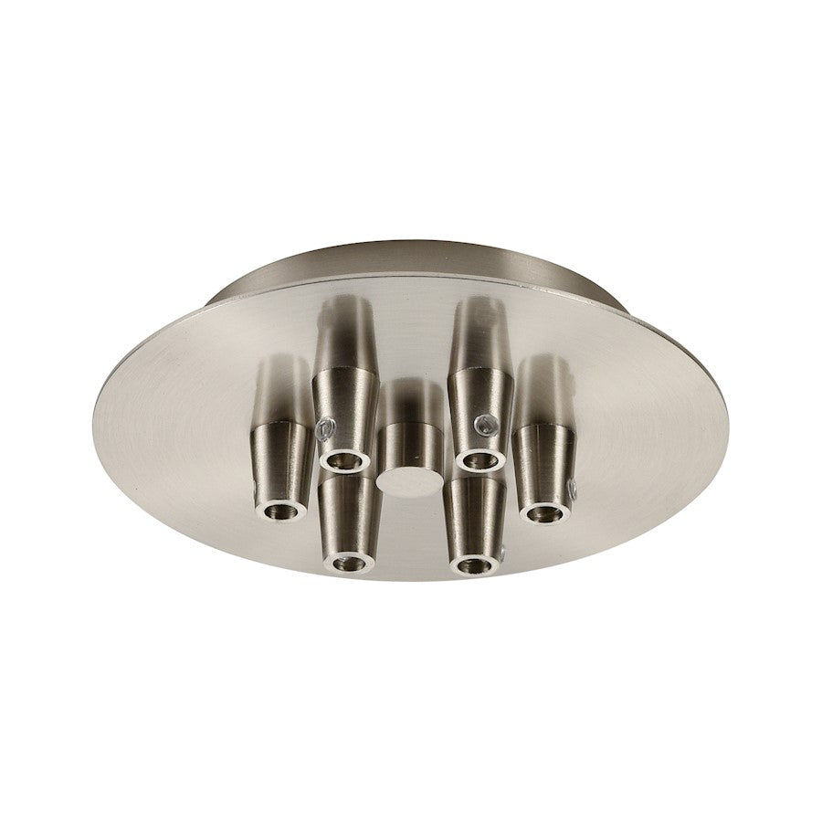 Innovations 106-SN Custom Cord 6 Light Multi Port Canopy, Satin Nickel