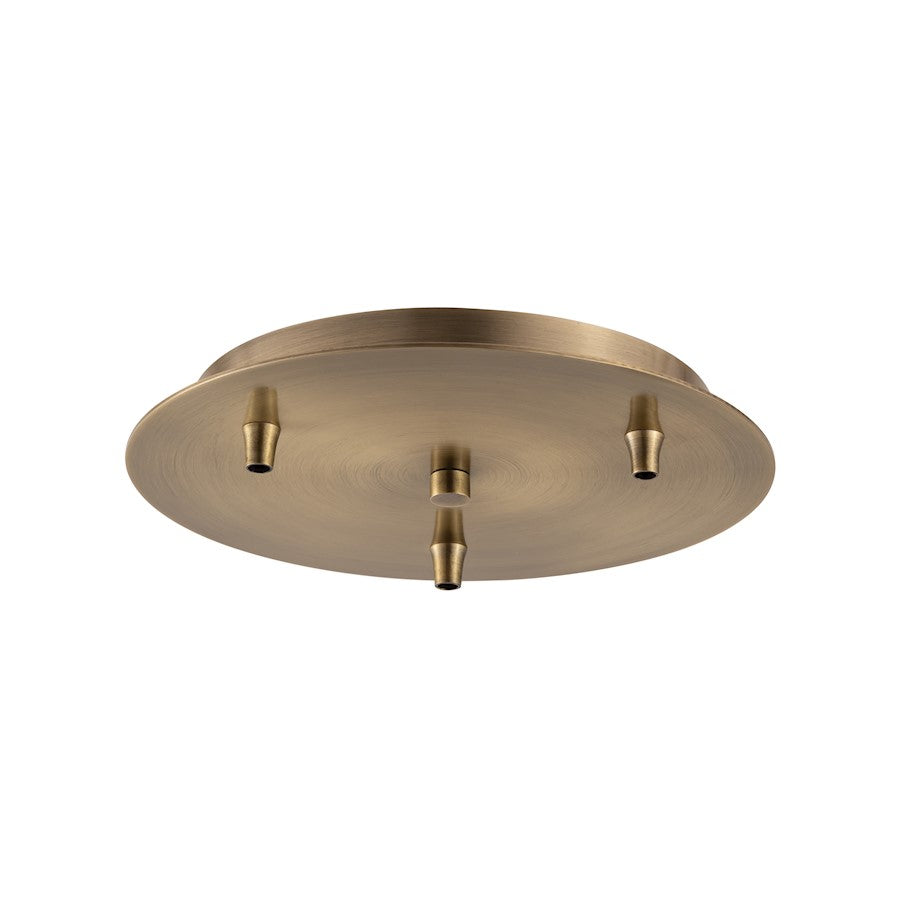Innovations 113-AB Custom Cord 3 Light Multi Port Canopy, Antique Brass