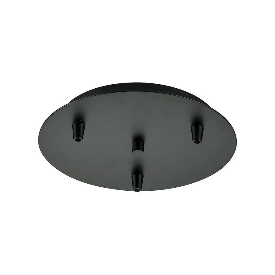 Innovations 113-BK Custom Cord 3 Light Multi Port Canopy, Matte Black