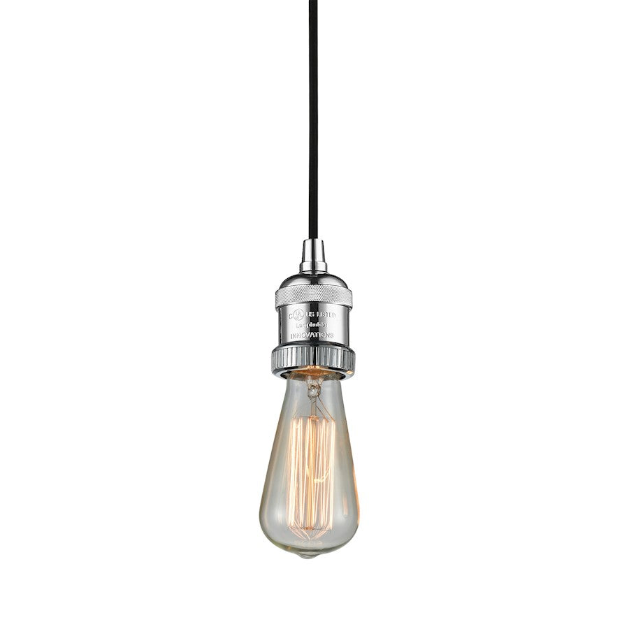 Innovations Bare Bulb 1 Light Cord Set, Franklin Restoration, Chrome
