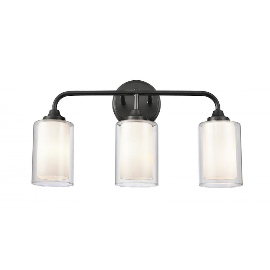 Innovations Auralume Fairbank 4" 3 Light LED Bath Vanity, BK