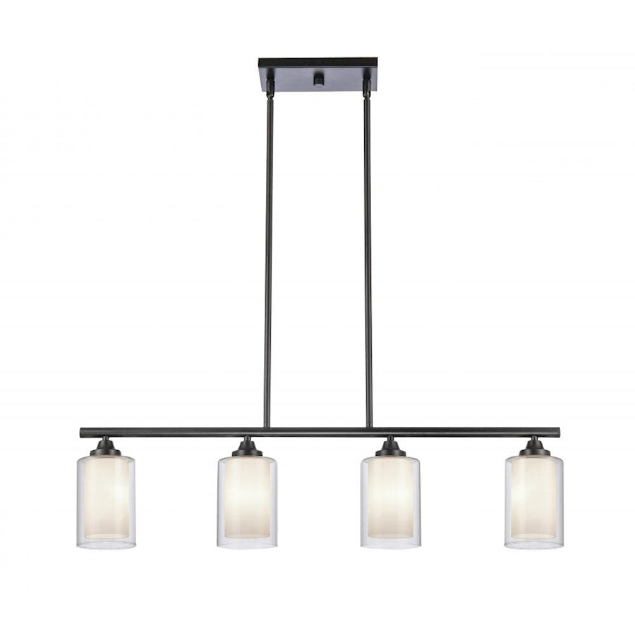 Innovations Auralume Fairbank 4" 4 Light Island Light, Black