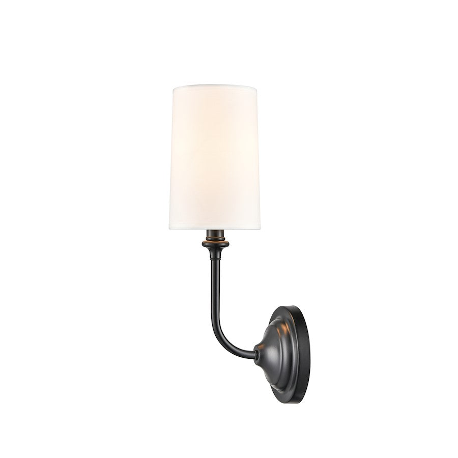 Innovations Lighting Giselle 1 Light Sconce, Black/Off-White