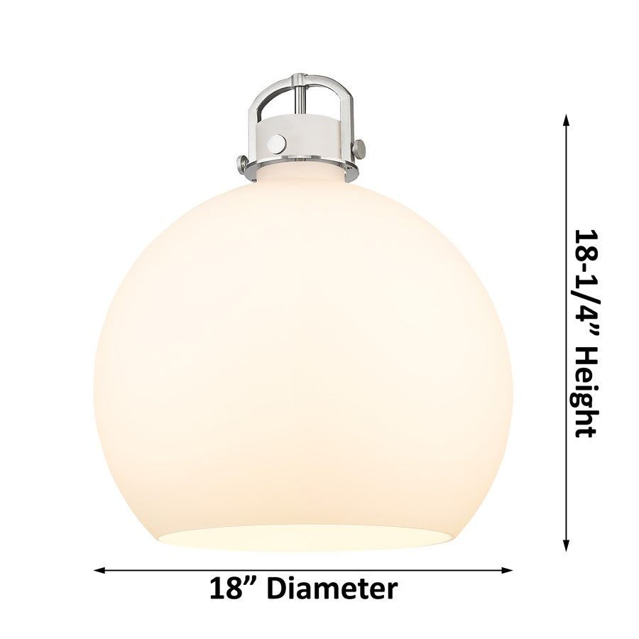 Innovations Newton Sphere 18" Stem Arch Pendant, CBZ/WH
