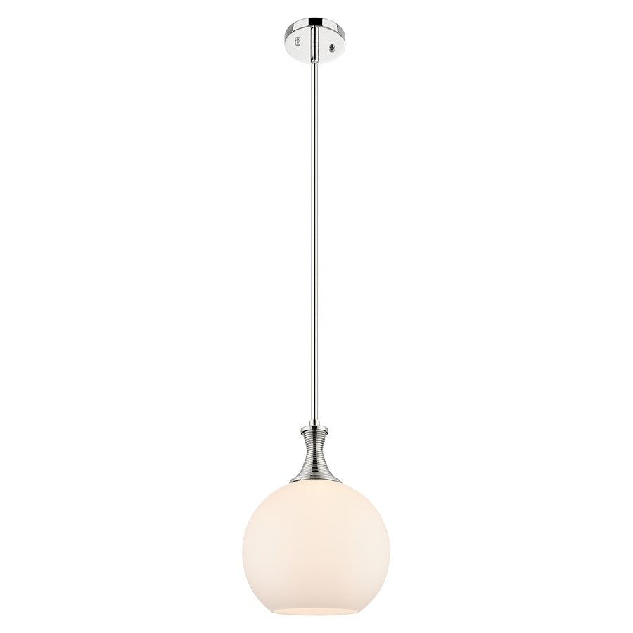 Innovations Astor 1Lt 10" Stem Mini Pendant, PN/White - 415-1S-PN-G121-10