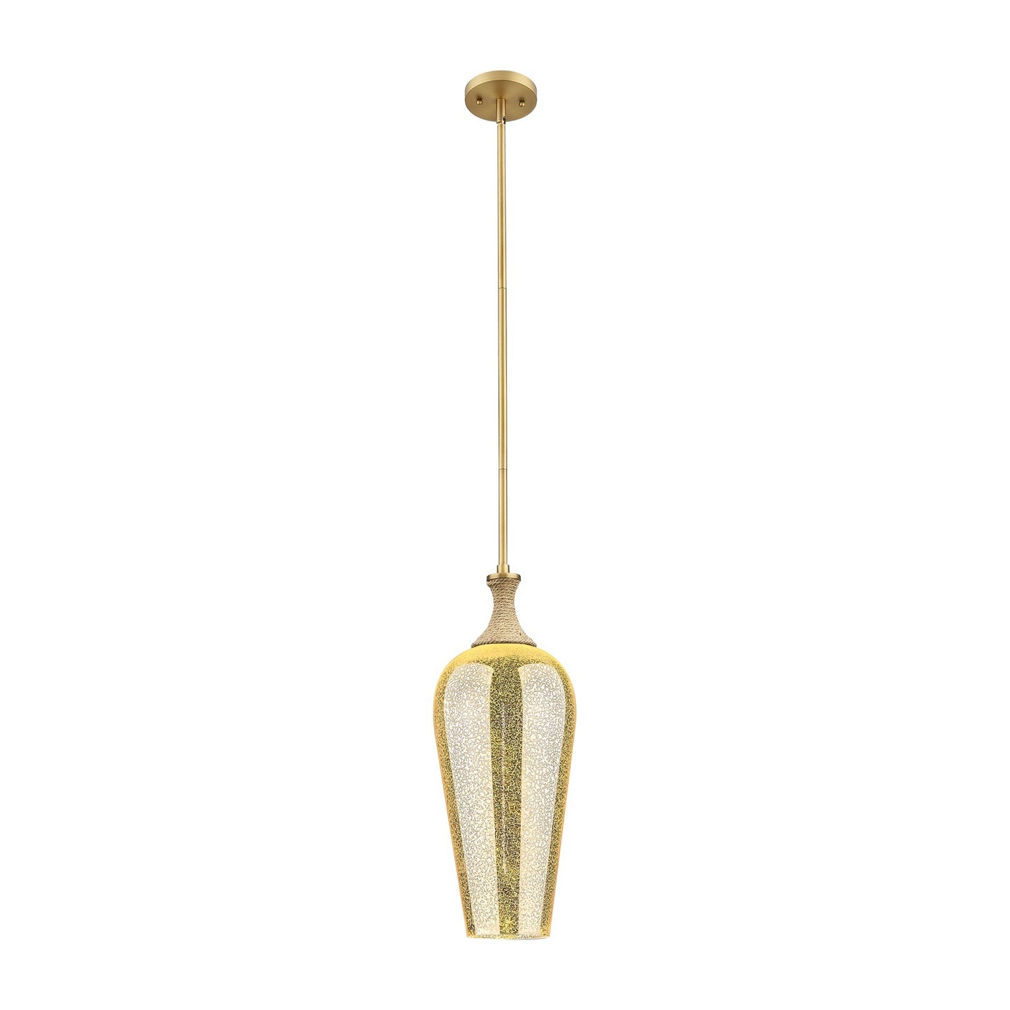 Innovations Chelsea 10in 1-Light Mini Pendant | Industrial Brushed Brass and Matte White Glass | Kitchen Island & Dining | Model 415-1SR-BB-G456-8ME