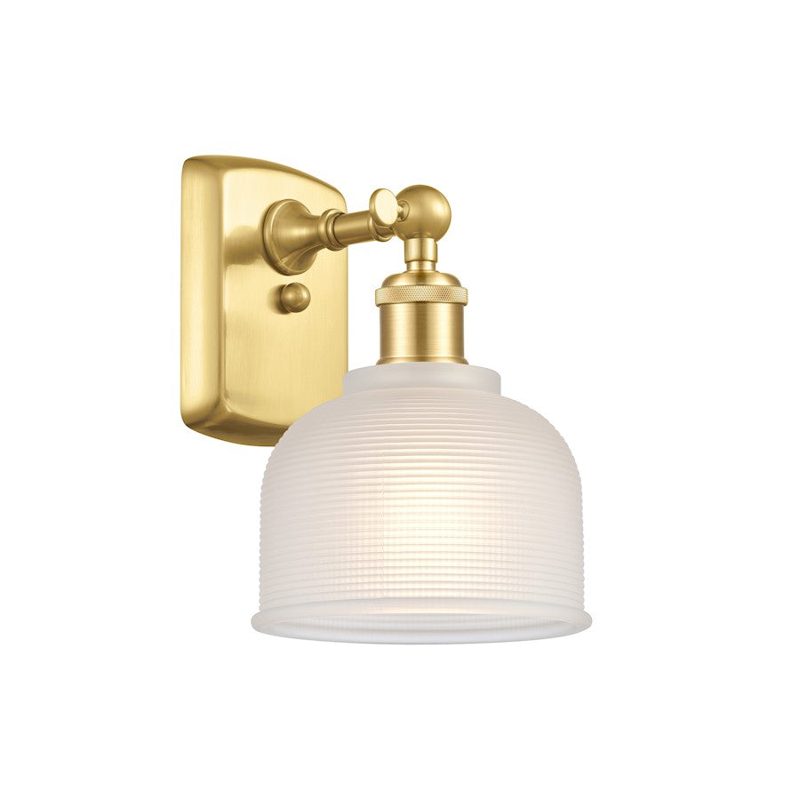 Innovations Luna 11in 1-Light Flush Mount | Retro Industrial Art Deco Satin Brass and Clear Glass | Bedroom & Hallway | Model 422-1F-SB-10CL
