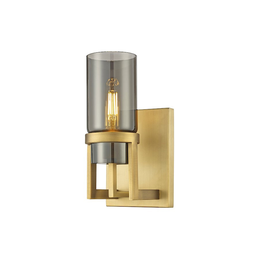Innovations Utopia 1 Lt 8" Wall Sconce, BB/Plated Smoke