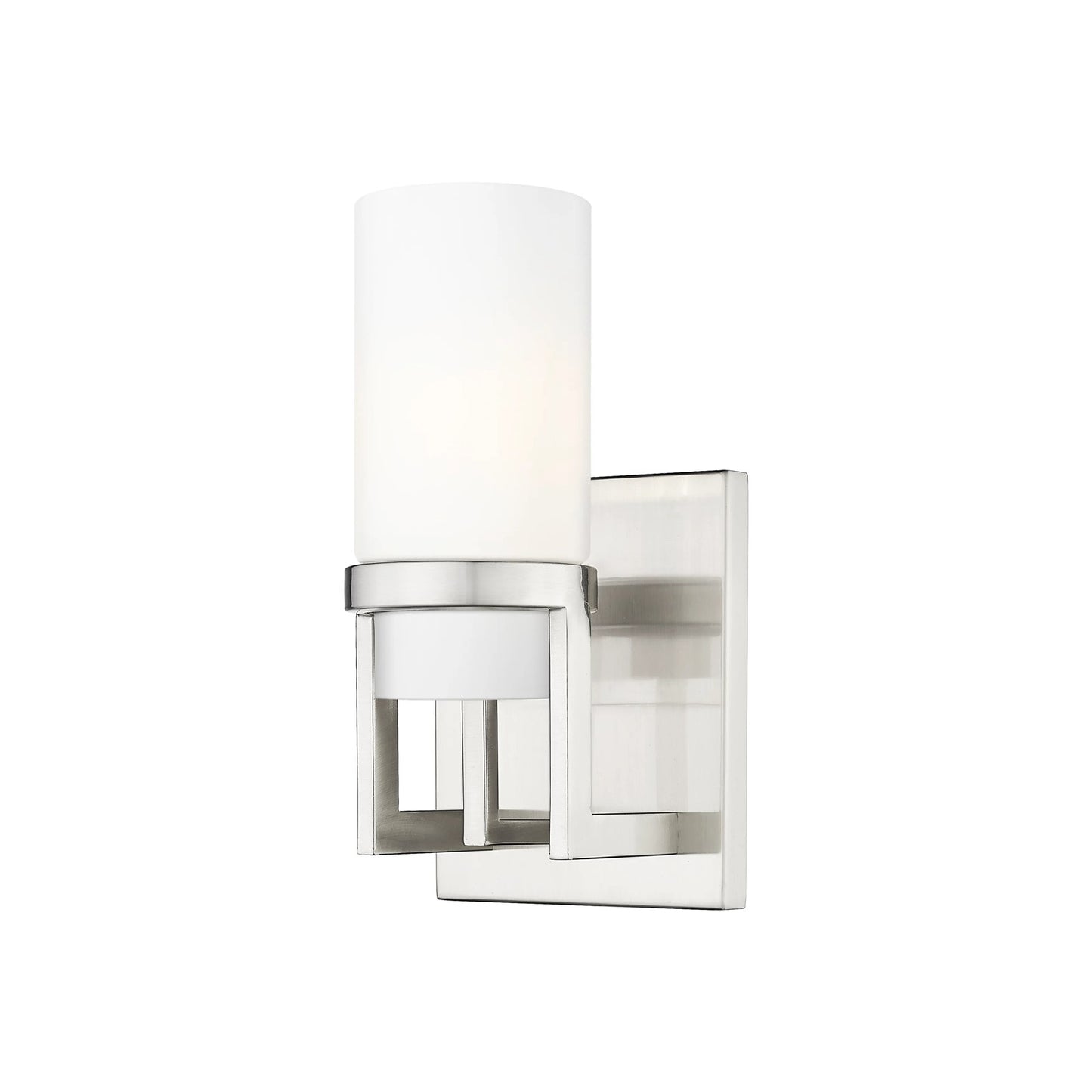 Innovations Utopia 1 Lt 8" Wall Sconce, Satin Nickel/White