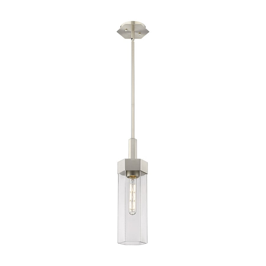 Innovations Claverack 1 Lt 14" Stem Pendant, SN/Clear