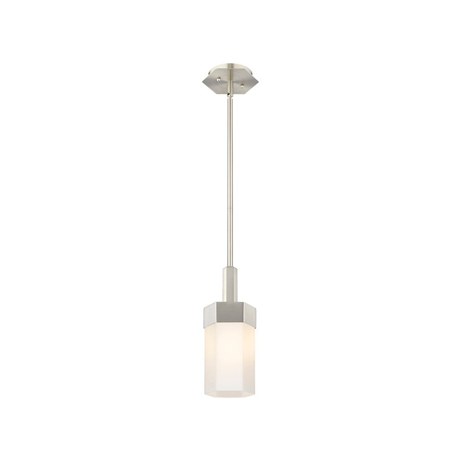 Innovations Claverack 1 Lt 9" Stem Pendant, SN/White