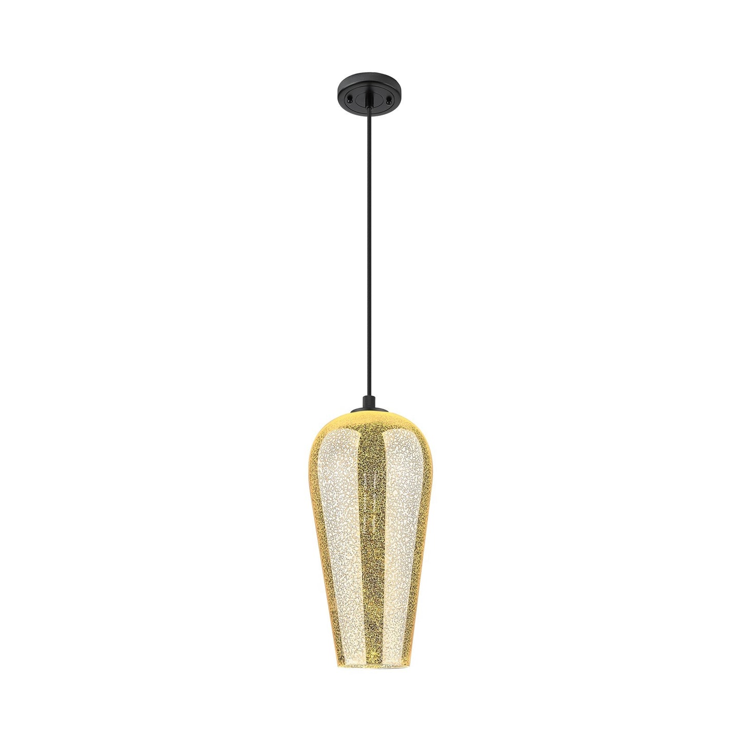Innovations Chelsea 8in 1-Light Pendant | Industrial Matte Black and Mercury Glass | Kitchen Island & Dining Room | Model 434-1P-BK-G456-8ME