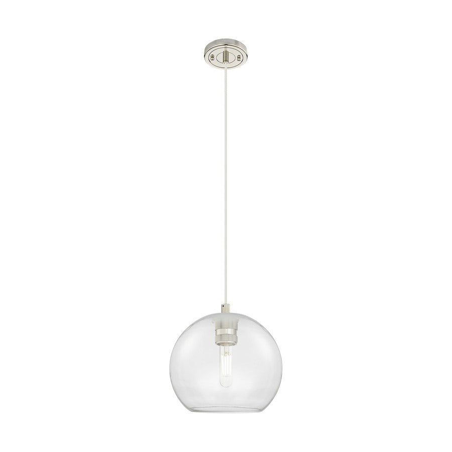 Innovations Crown Point 1Lt 8" Athens Cord Pendant, PN/Clear - 434-1P-PN-G122-8