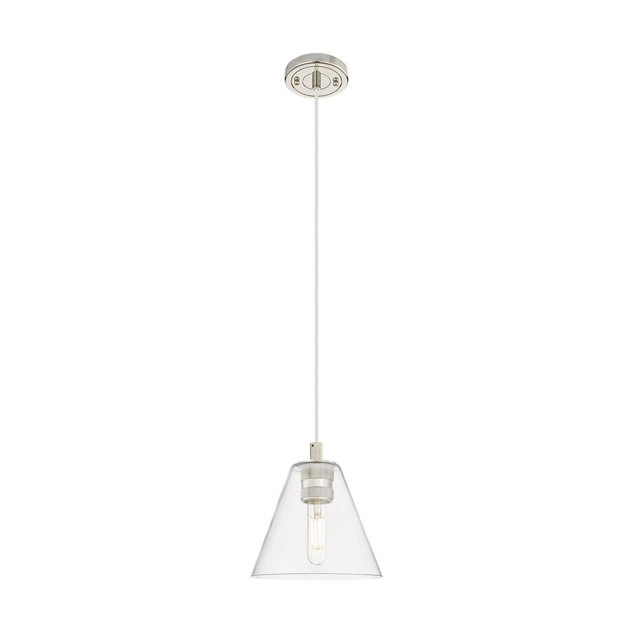 Innovations Crown Point 1Lt 8" Berkshire Cord Pendant, PN/CL - 434-1P-PN-GBC-82